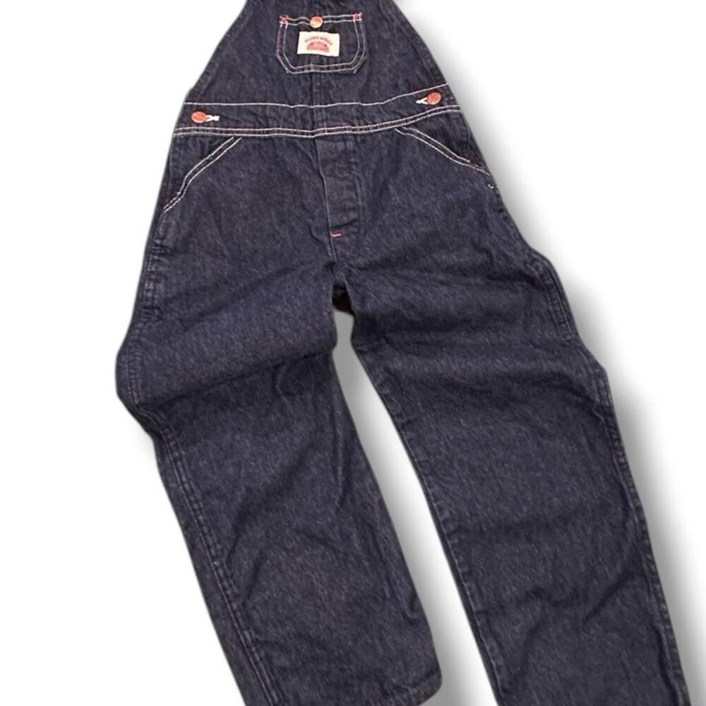 Vintage RoundHouse navy blue cotton overalls